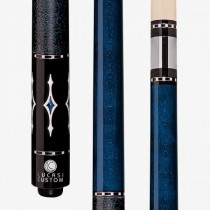 Lucasi Custom Luminous Blue Birdseye Maple With Black/Blue Linen Wrap 